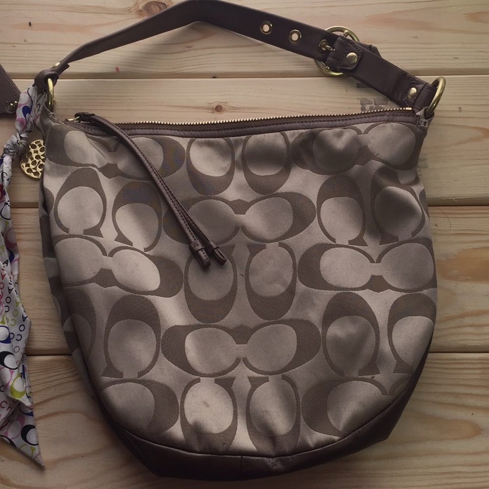 Coach handbag. Over the shoulder